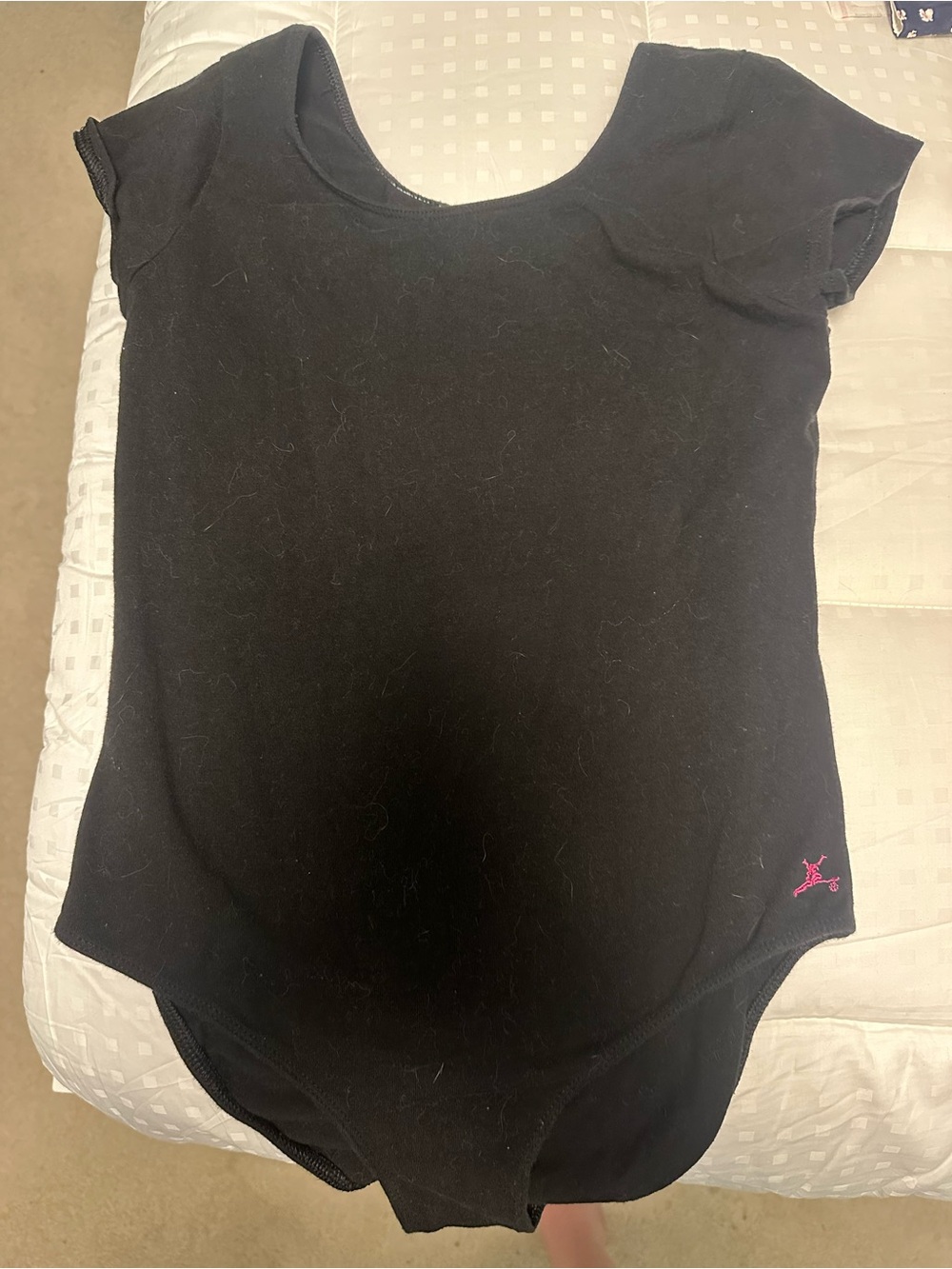 Capezio Black Short Sleeve Leotard Kids XL